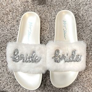 Betsey Johnson Bride Slipper Slides